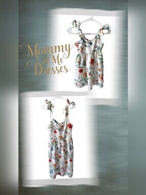 Mommy & Me Boutique Floral Tie-Shoulder Sundresses, Mom--S/M, Girls 3T-4T